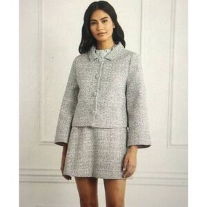 Hill House SetMulticolor Rainbow Tweed Bee Jacket and Skirt Medium